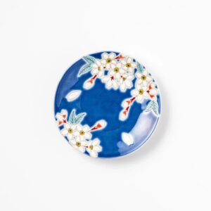 Blue Sakura Blossom Sauce Dish