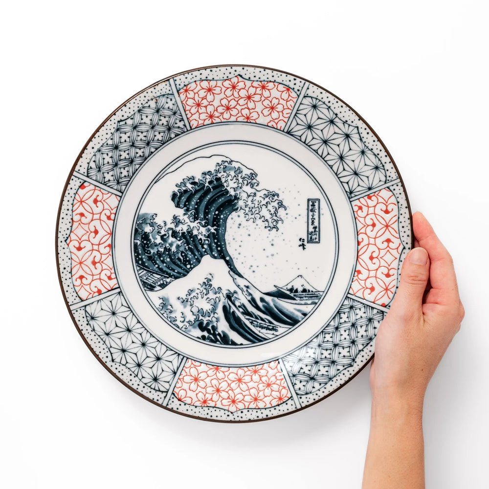 Blue Hokusai Wave Dinner Plate - Image 2