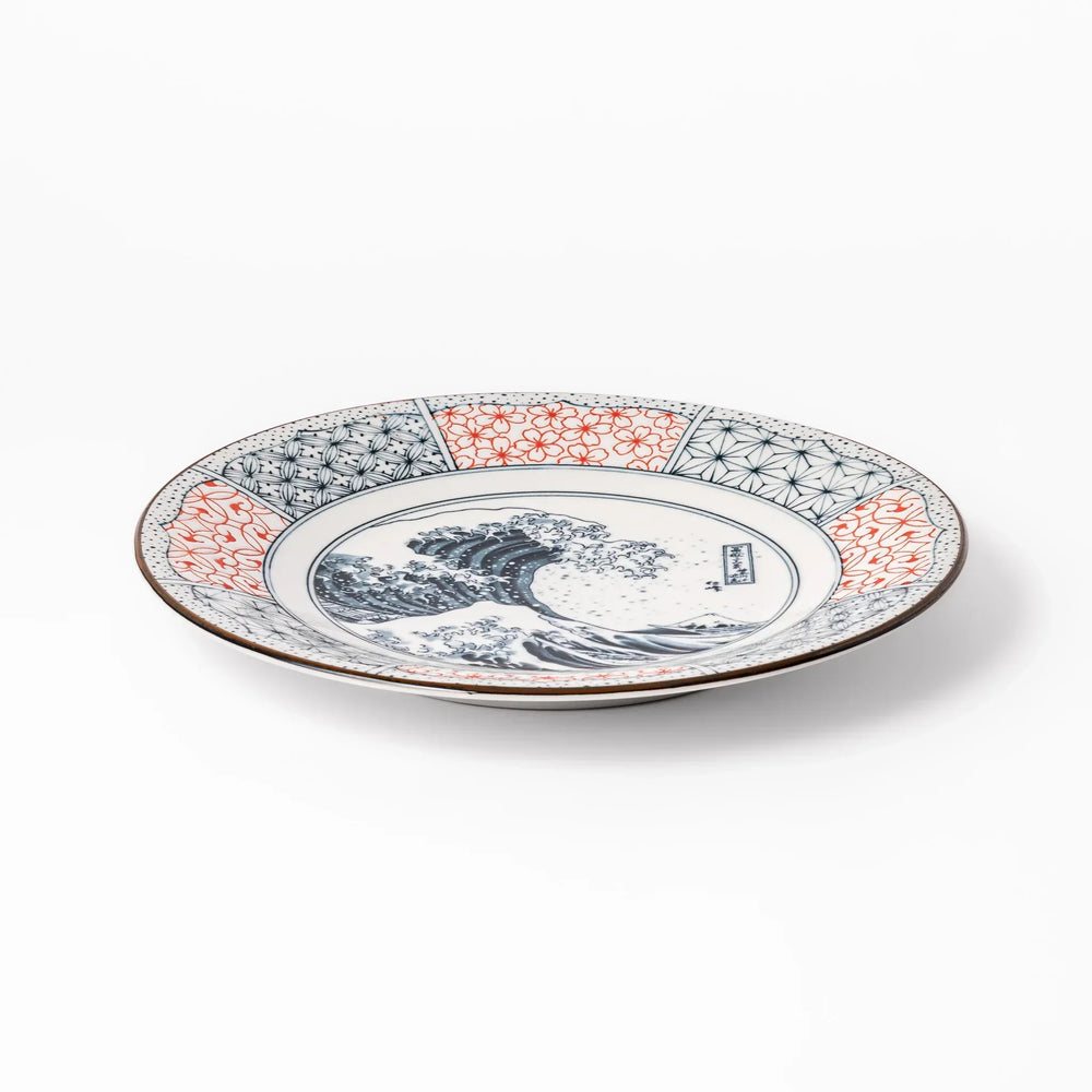 Blue Hokusai Wave Dinner Plate - Image 3