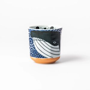 White Wave Whale Tea Cup