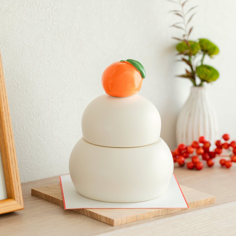 Ceramic Kagami Mochi Keepsake Jar